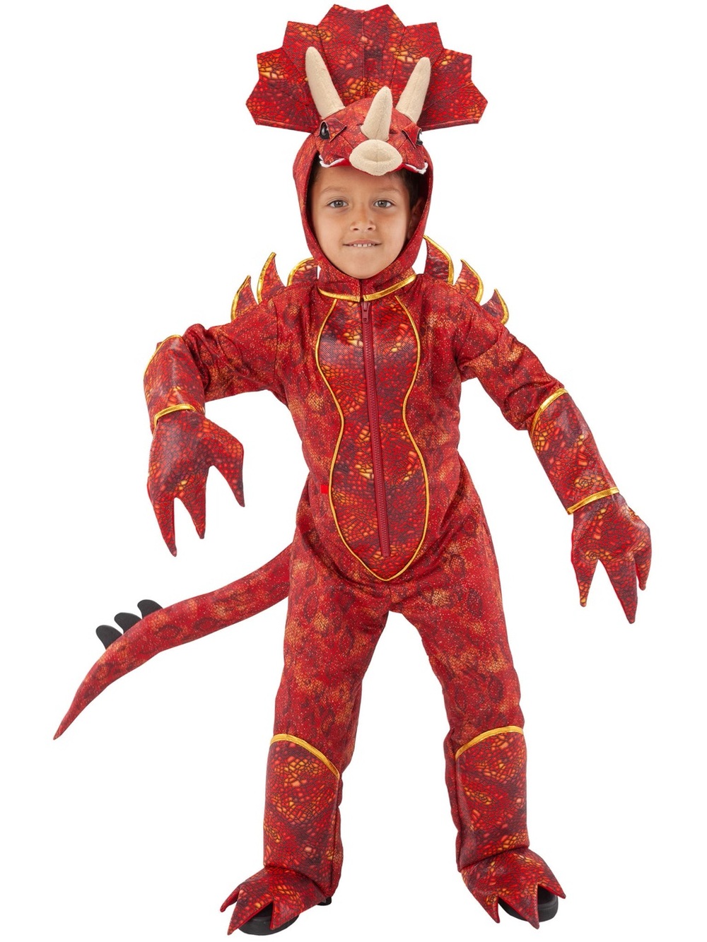 New Triceratops Dinosaur Halloween Kids Costume Sz 5-6